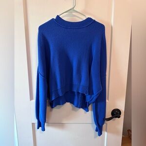 Elodie Vibrant Blue Crew Neck Sweater